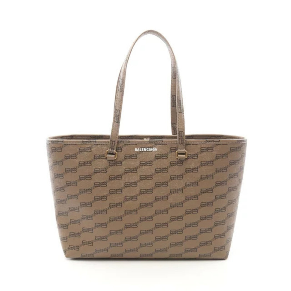 Balenciaga Signature Shopper Monogram Tote Bag Canvas Gray